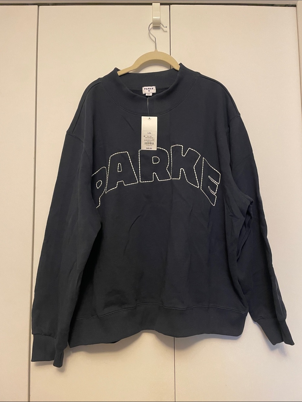 Parke Target Navy Logo Crew Sweatshirt - Women's